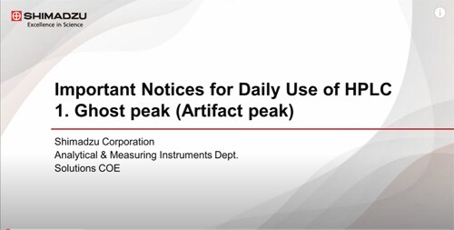 Avisos importantes para uso diário de HPLC: 1. Pico fantasma (pico do artefato)